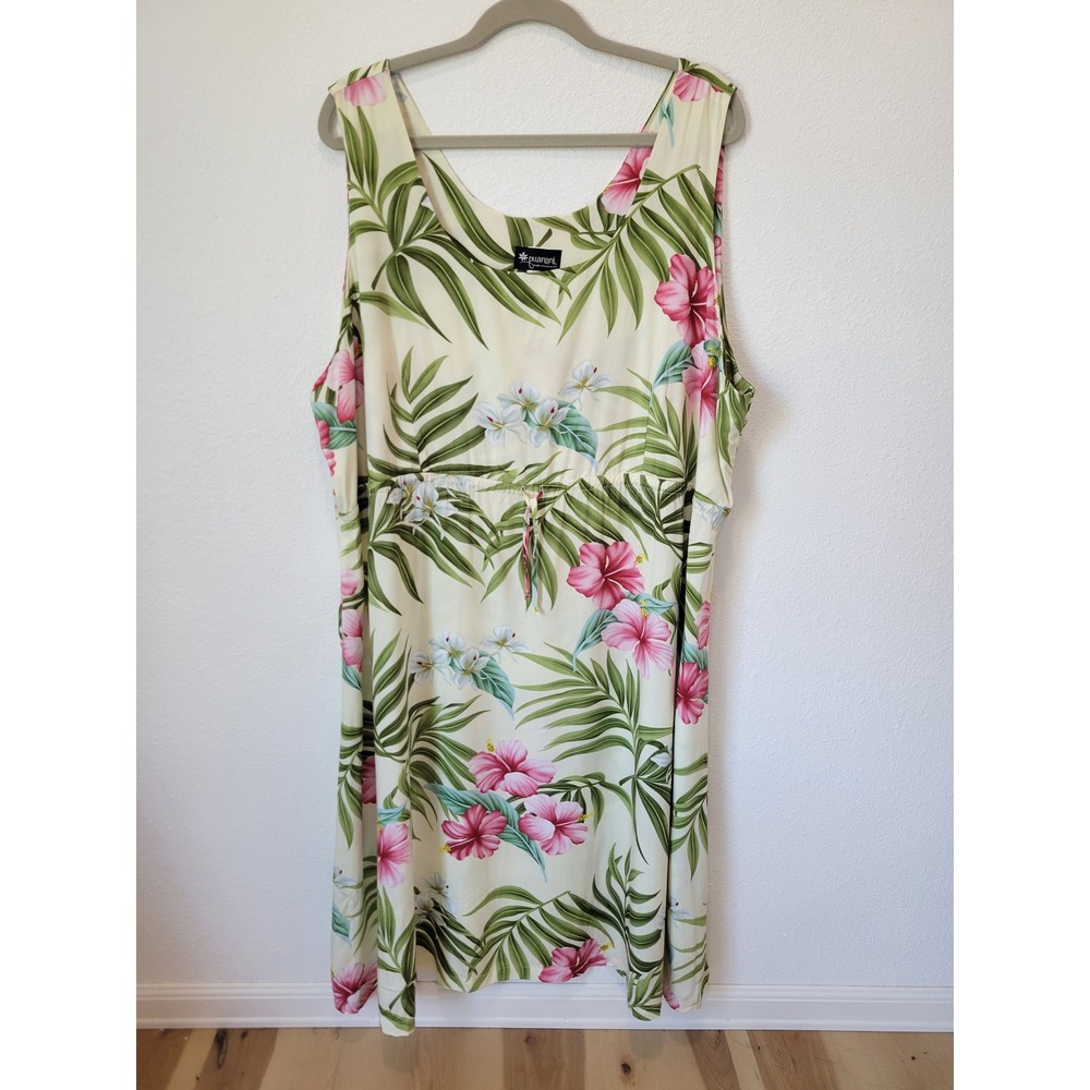 Puanani Tropical Hawaiian Midi Sundress – Women's 3XL